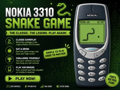 Nokia 3310 Snack Game Arcade game thumbnail
