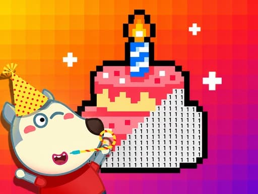 Wolfoo Birthday Pixel Art Puzzle game thumbnail